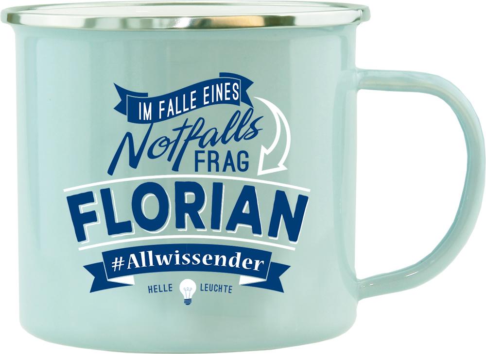 H&H Echter Kerl Emaille-Becher Florian