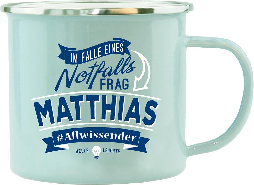H&H Echter Kerl Emaille-Becher Matthias