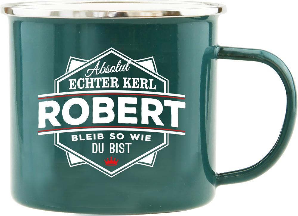 H&H Echter Kerl Emaille-Becher Robert