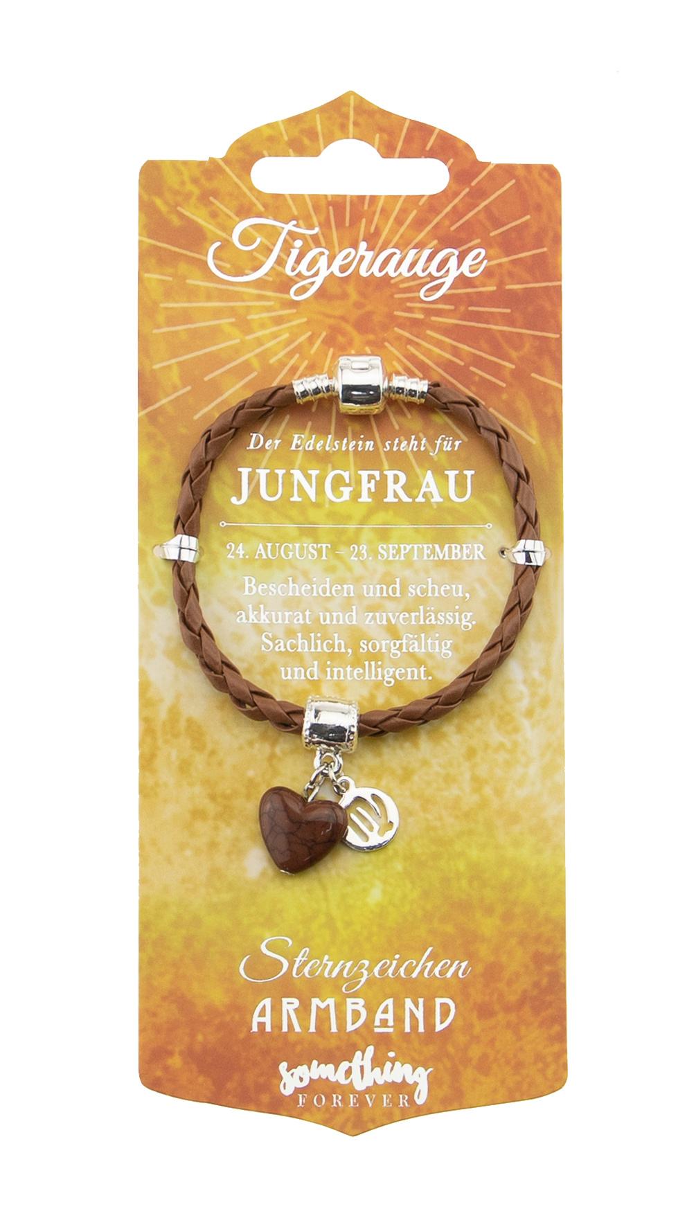 H&H Edelstein Leder-Armband Jungfrau