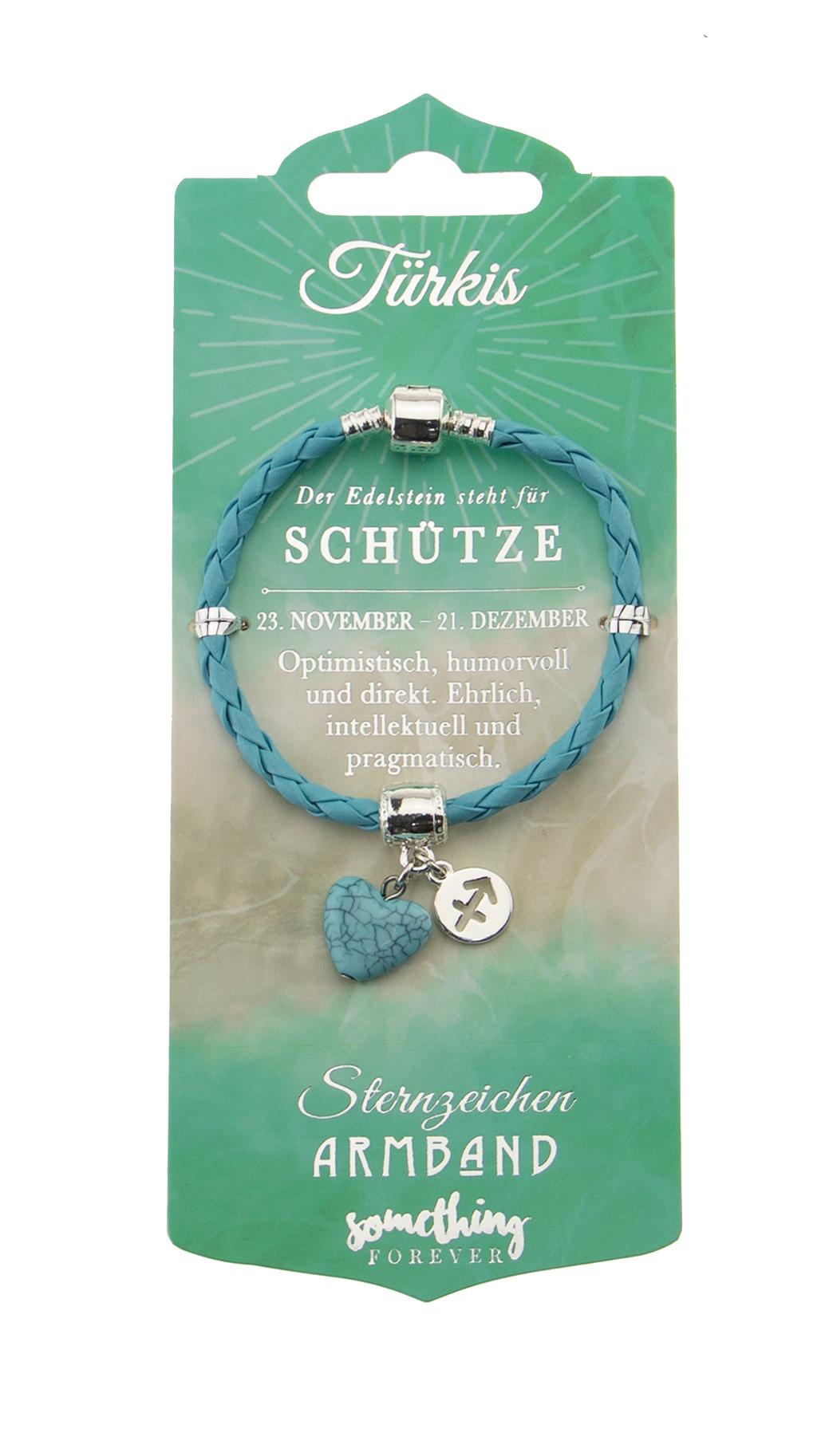 H&H Edelstein Leder-Armband Schütze