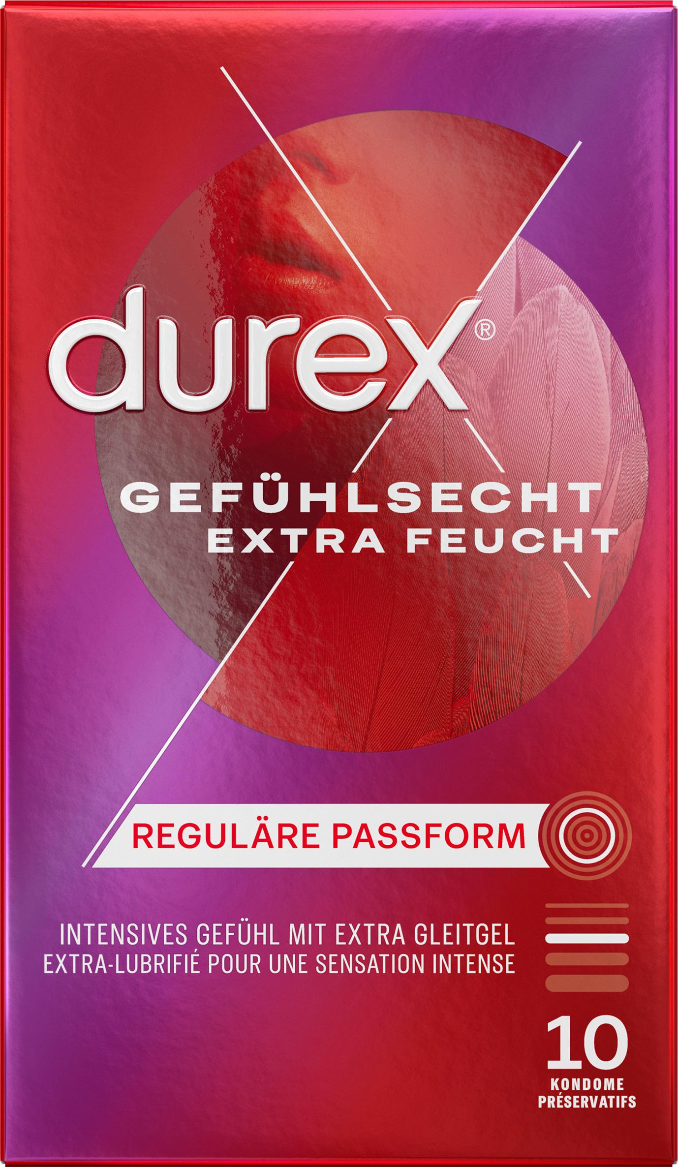 Durex Gefühlsecht Extra Feucht Kondome 10er