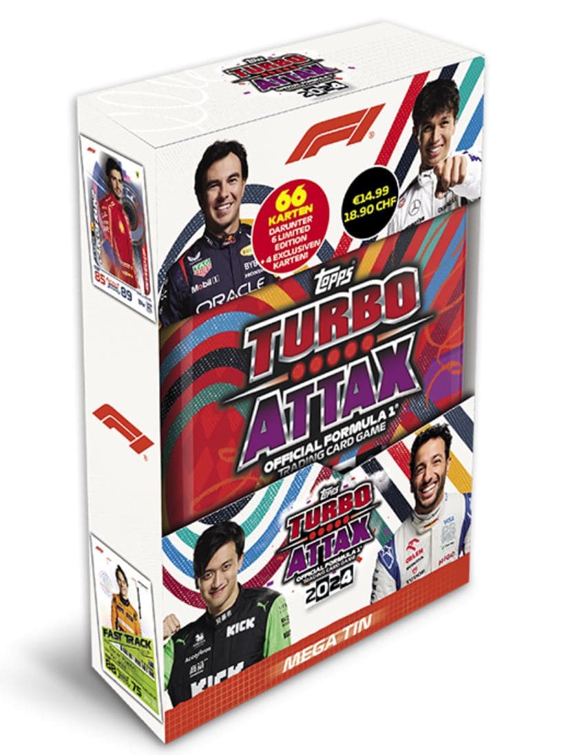 Produktbild Topps - Turbo Attax - Official Formula 1 Trading Card Game 2024 - MEGA TIN Revved Up/Fast Track 2 von 2
