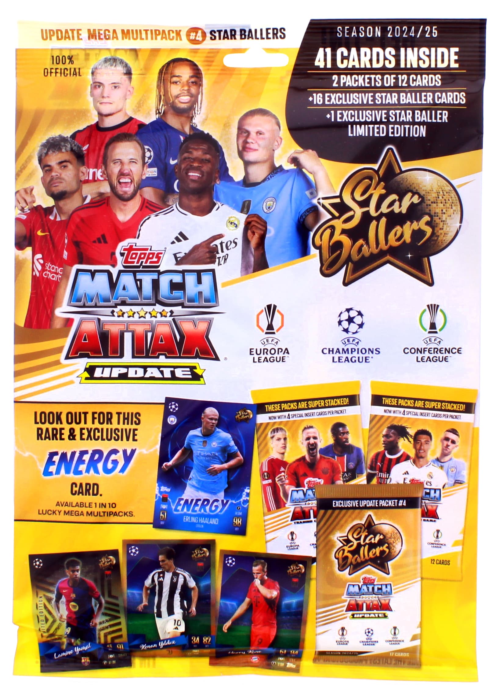 Topps - Match Attax UEFA Champions League TC 2024/2025 - Update MEGA MULTIPACK #4 STAR BALLERS