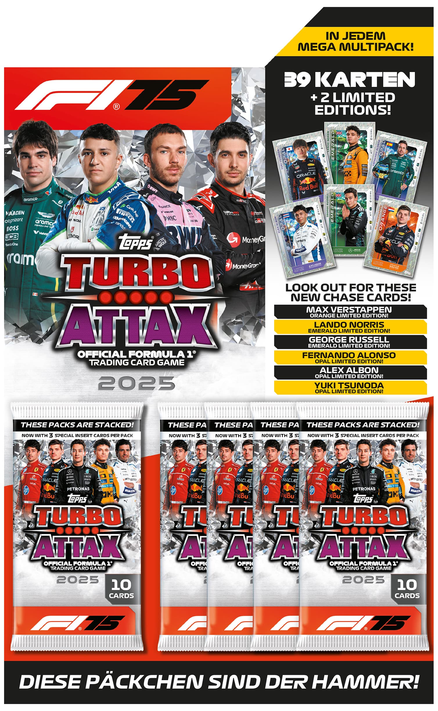 Topps Turbo Attax Formel 1 TC 2025 – Mega Multipack