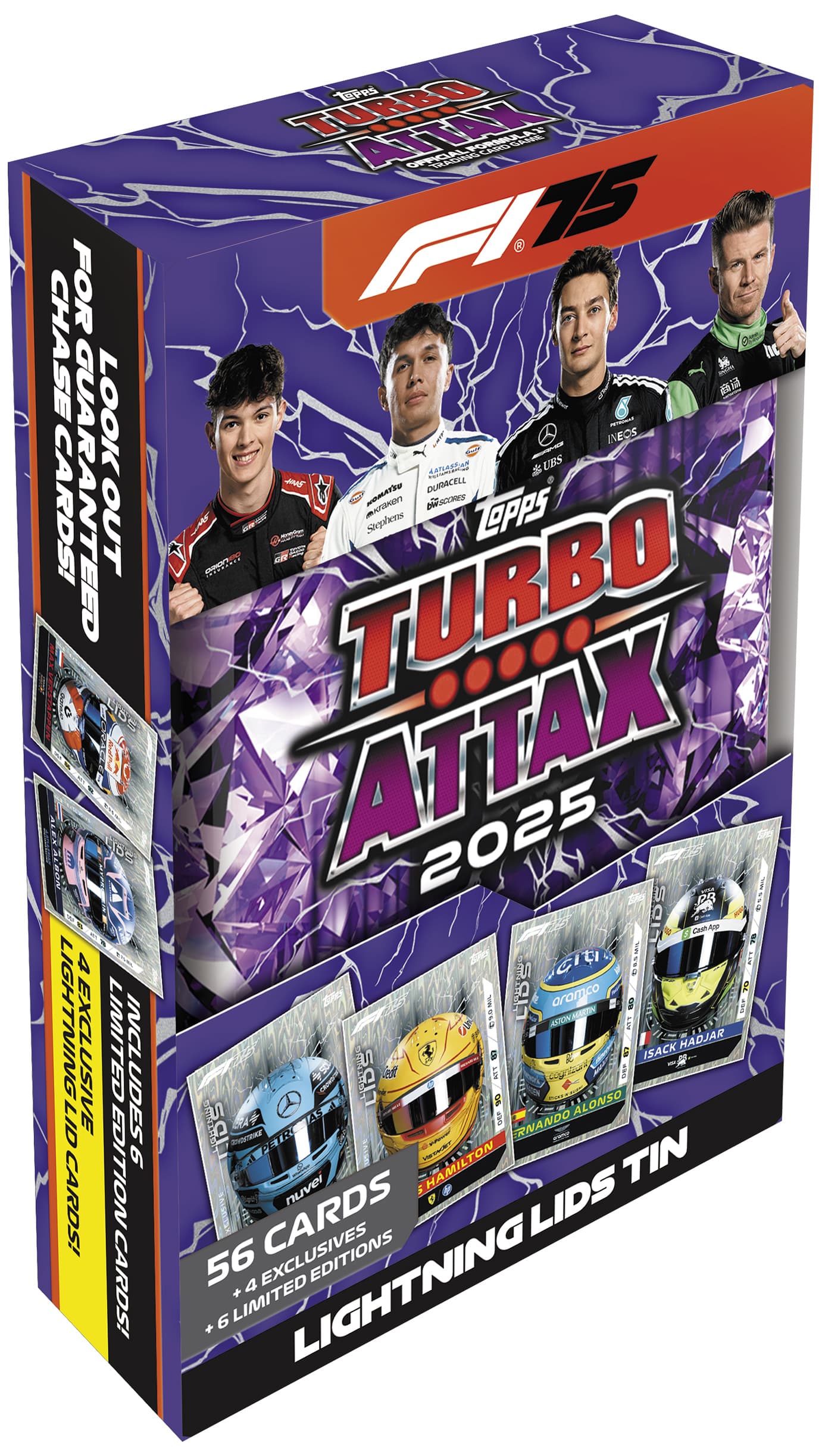 Topps F1 Turbo Attax 2025 – Mega Tin Trading Cards, 1 Stück, sortiert