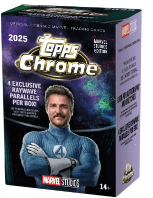 Topps Chrome Marvel Studios 2025 Value Box – Marvel Trading Cards im Chrome‑Design