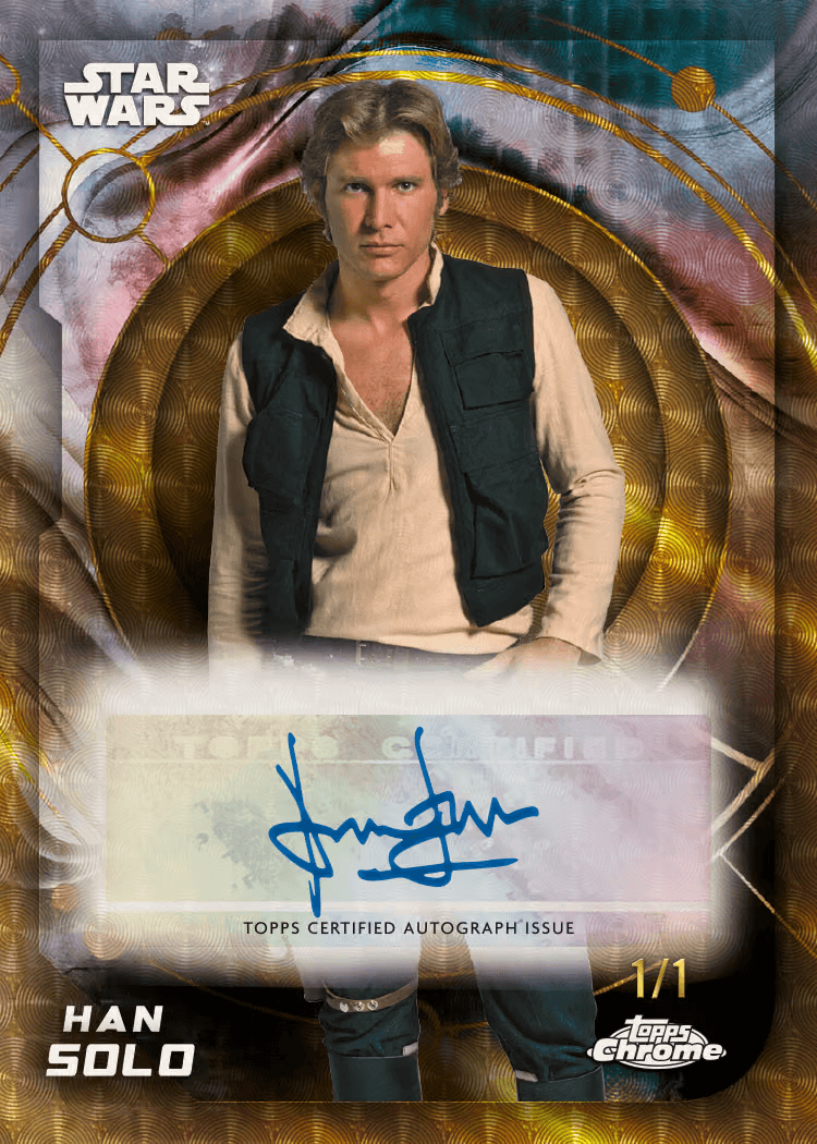 Topps Chrome Star Wars 2026 Value Box mit 32 Trading Cards und 4 RayWave Refractor Parallels