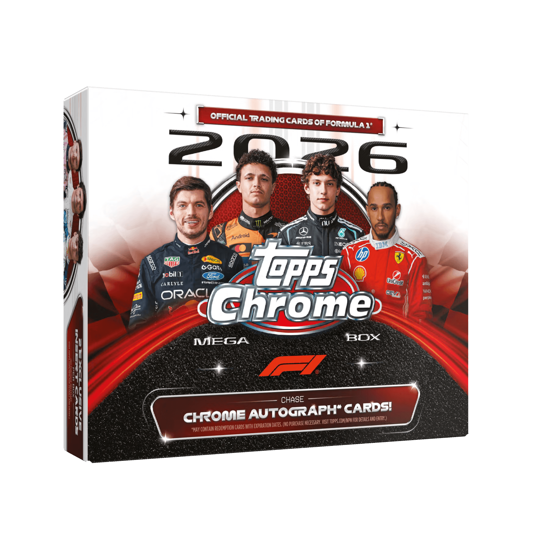 Topps Chrome Formula 1 2026 Mega Box – 42 F1 Sammelkarten