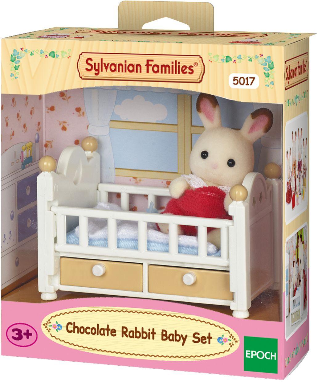 Produktbild Sylvanian Families - Schokoladenhasen Baby mit Babybett 2 von 3