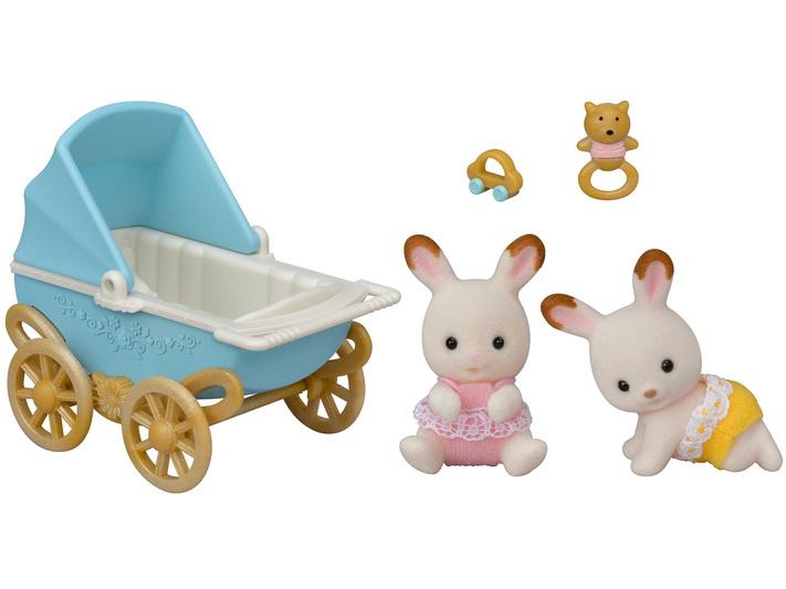 Produktbild Sylvanian Families - Schokoladenhasen Zwillinge mit Kinderwagen 4 von 4