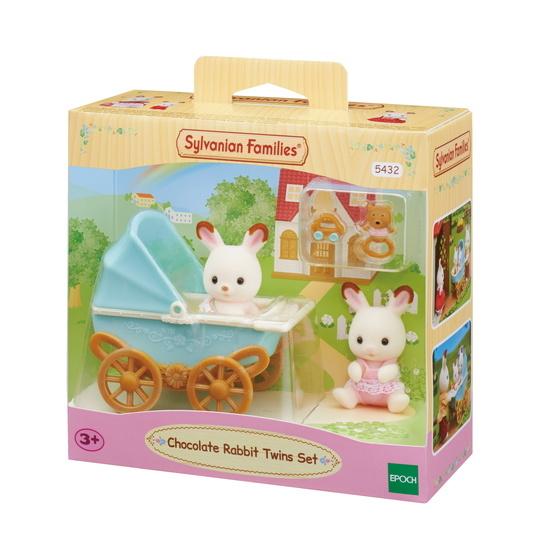 Sylvanian Families - Schokoladenhasen Zwillinge mit Kinderwagen
