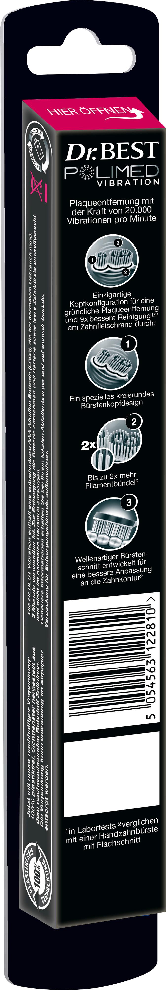 Produktbild Dr.BEST Vibration Polimed Zahnbürste mittel 2 von 11