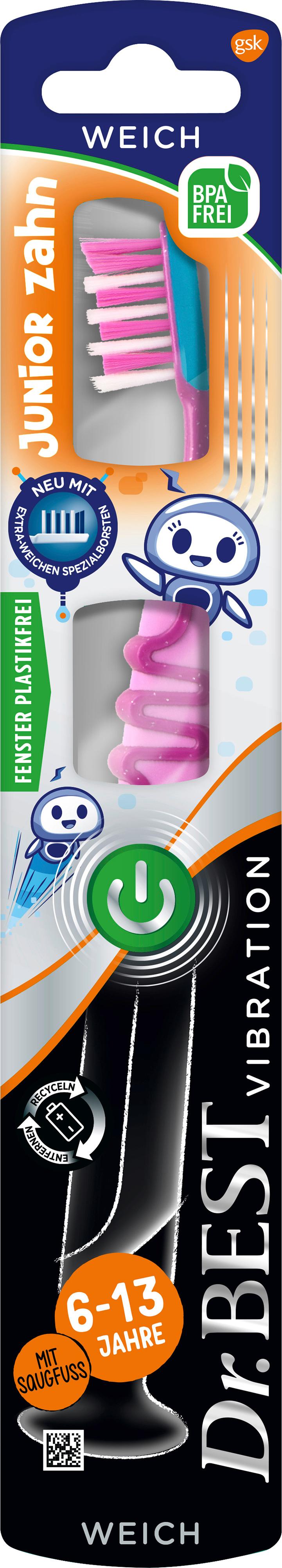 Dr.BEST KIDS Vibration Juniorzahn weich Zahnbürste