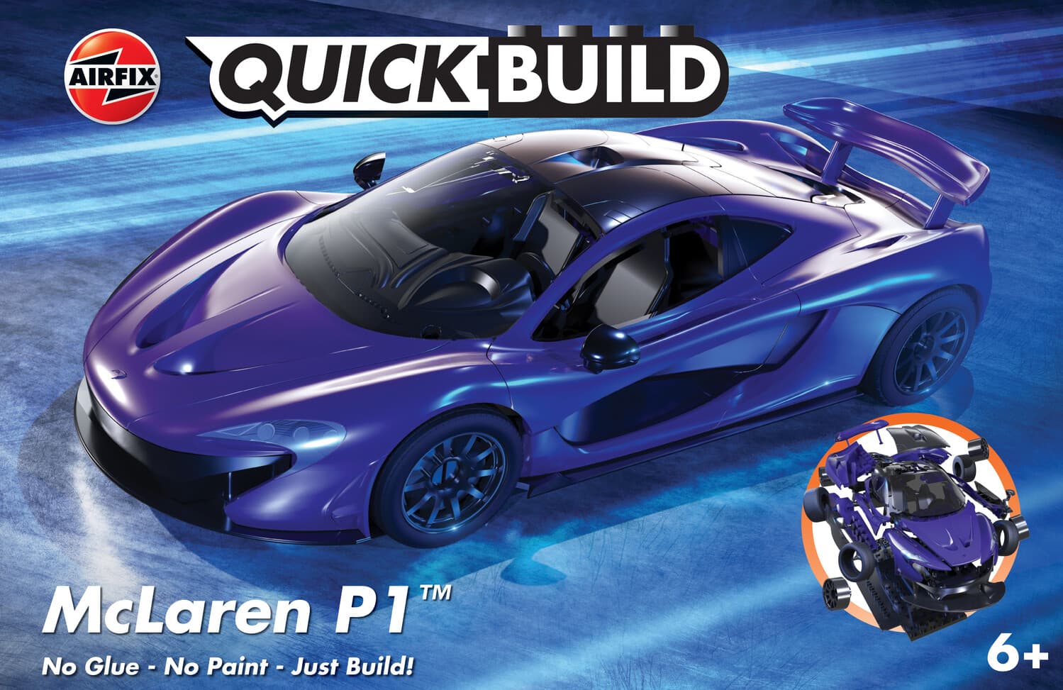 Airfix Quickbuild McLaren P1 – Purple Modellbausatz ohne Kleber