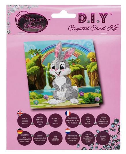 Produktbild Craft Buddy - Crystal Art Diamond Painting Card Kit Kaninchen 18 x 18 cm 2 von 4