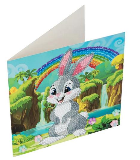 Produktbild Craft Buddy - Crystal Art Diamond Painting Card Kit Kaninchen 18 x 18 cm 3 von 4