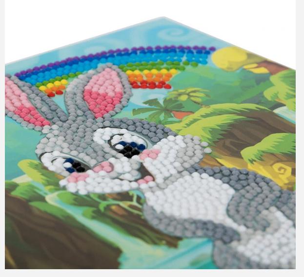Produktbild Craft Buddy - Crystal Art Diamond Painting Card Kit Kaninchen 18 x 18 cm 4 von 4