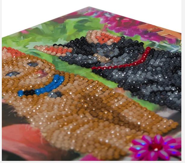 Produktbild Craft Buddy - Crystal Art Diamond Painting Card Kit Katzen 18 x 18 cm 2 von 3