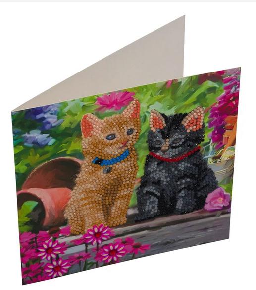 Produktbild Craft Buddy - Crystal Art Diamond Painting Card Kit Katzen 18 x 18 cm 3 von 3