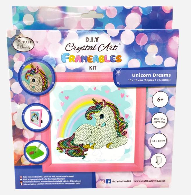 Produktbild Craft Buddy - Crystal Art Diamond Painting Frameables Regenbogen Einhorn 18 x 18 cm 2 von 3