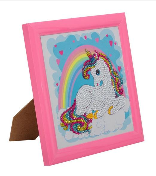 Produktbild Craft Buddy - Crystal Art Diamond Painting Frameables Regenbogen Einhorn 18 x 18 cm 3 von 3