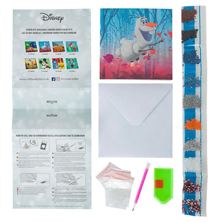 Produktbild Craft Buddy - Crystal Art Diamond Painting Card Kit Disney Frozen Olaf, 18x18cm 2 von 2