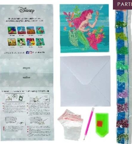 Produktbild Craft Buddy - Crystal Art Diamond Painting Card Kit Arielle, 18x18cm 3 von 3