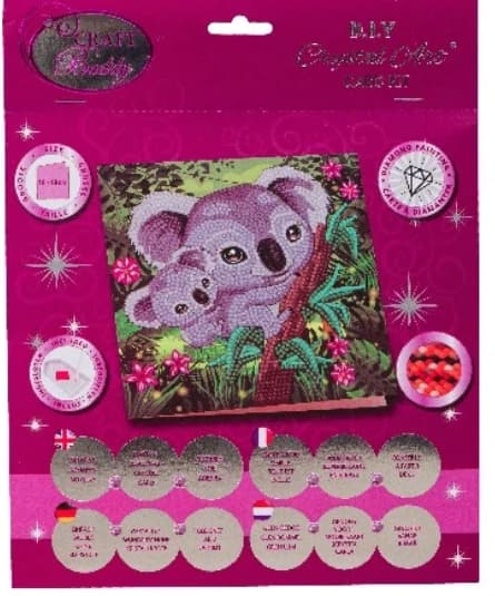 Produktbild Craft Buddy - Crystal Art Diamond Painting Card Kit Koala Umarmung 3 von 4