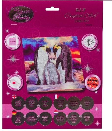 Produktbild Craft Buddy - Crystal Art Diamond Painting Card Kit Pinguin Familie 18x18cm 3 von 4