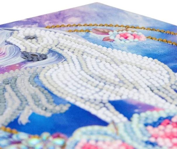 Produktbild Craft Buddy - Crystal Art Diamond Painting Card Kit"Unicorn Garland"18x18cm 2 von 3