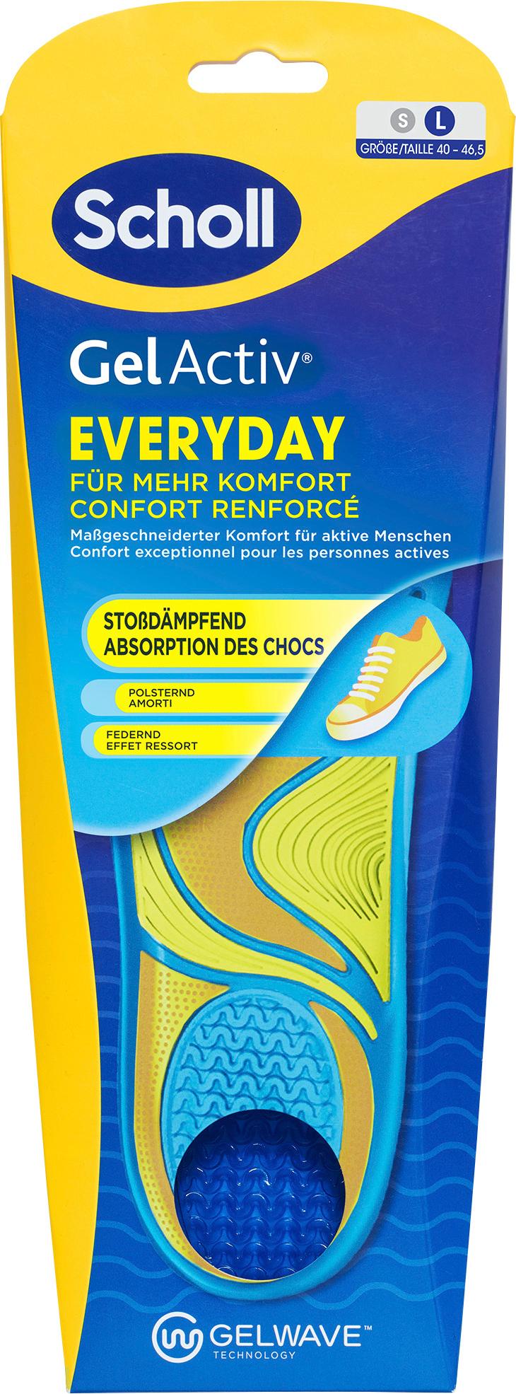 Scholl GelActiv Einlegesohlen EVERYDAY Größe L 40-46,5