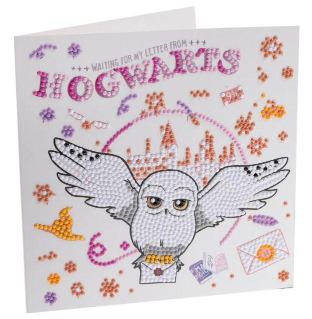 Craft Buddy - Crystal Art Diamond Painting"Hogwarts&Hedwig"Harry Potter Crystal Art Card