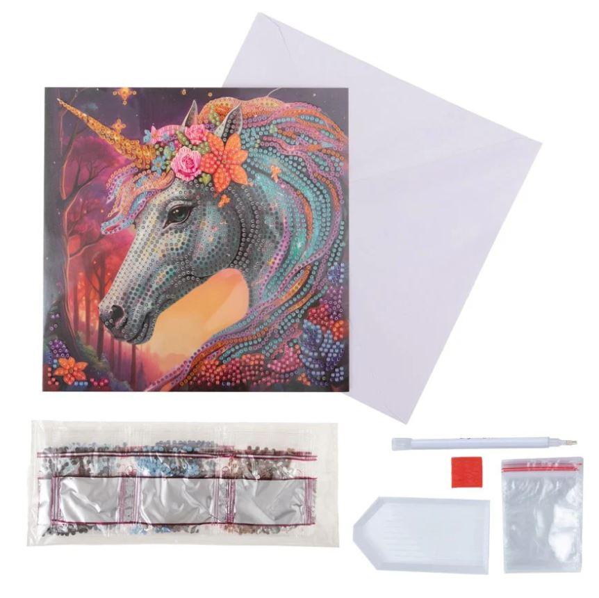 Craft Buddy - Crystal Art Diamond Painting Card Kit"Zauberhaft"