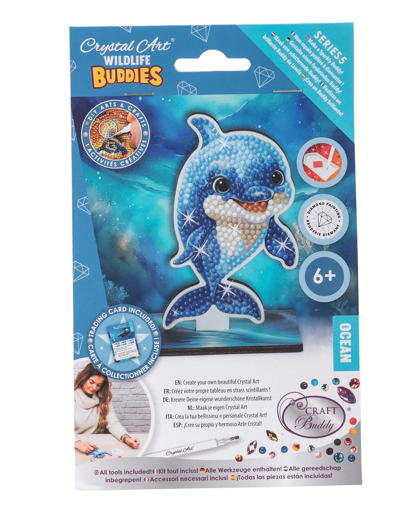 Produktbild Craft Buddy - Crystal Art Diamond Painting Delfin Wildlife Buddies 5 von 5