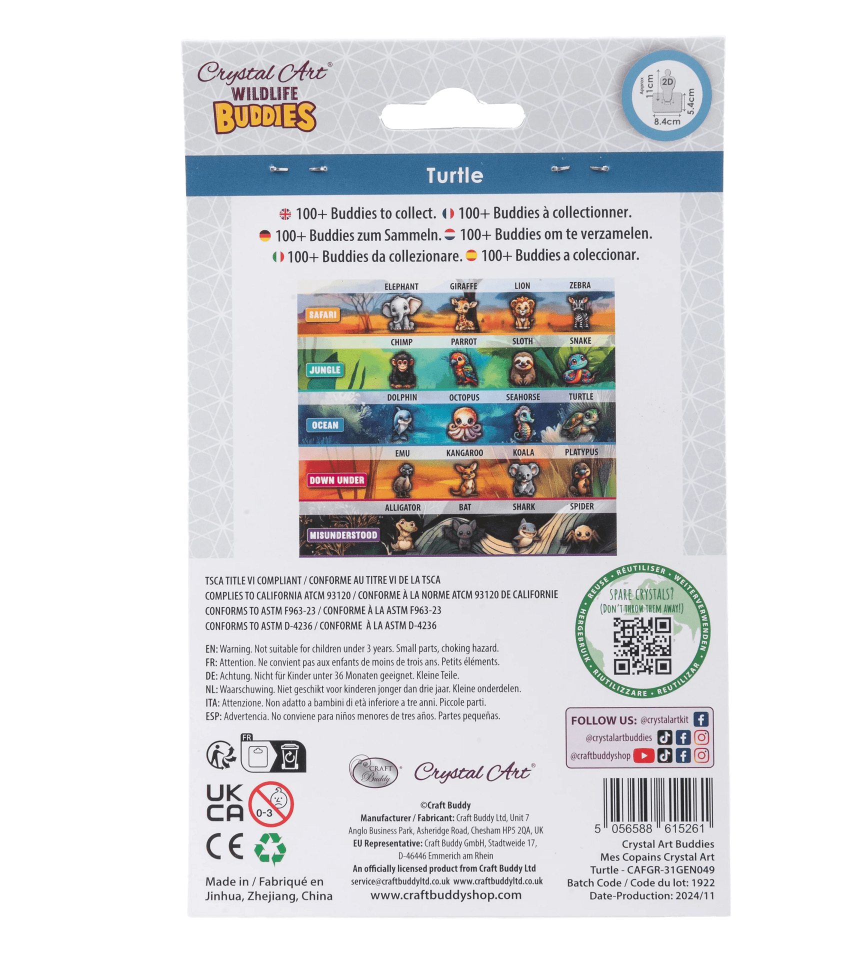 Produktbild Craft Buddy - Crystal Art Diamond Schildkröte Painting  Wildlife Buddies 4 von 4