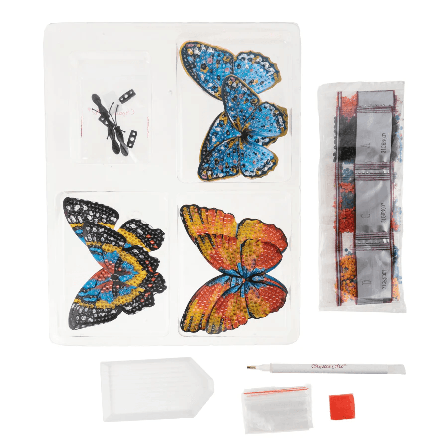 Produktbild Craft Buddy - Crystal Art Diamond Painting 3D Butterflies Decoration Kit - 3er Satz 4 von 6