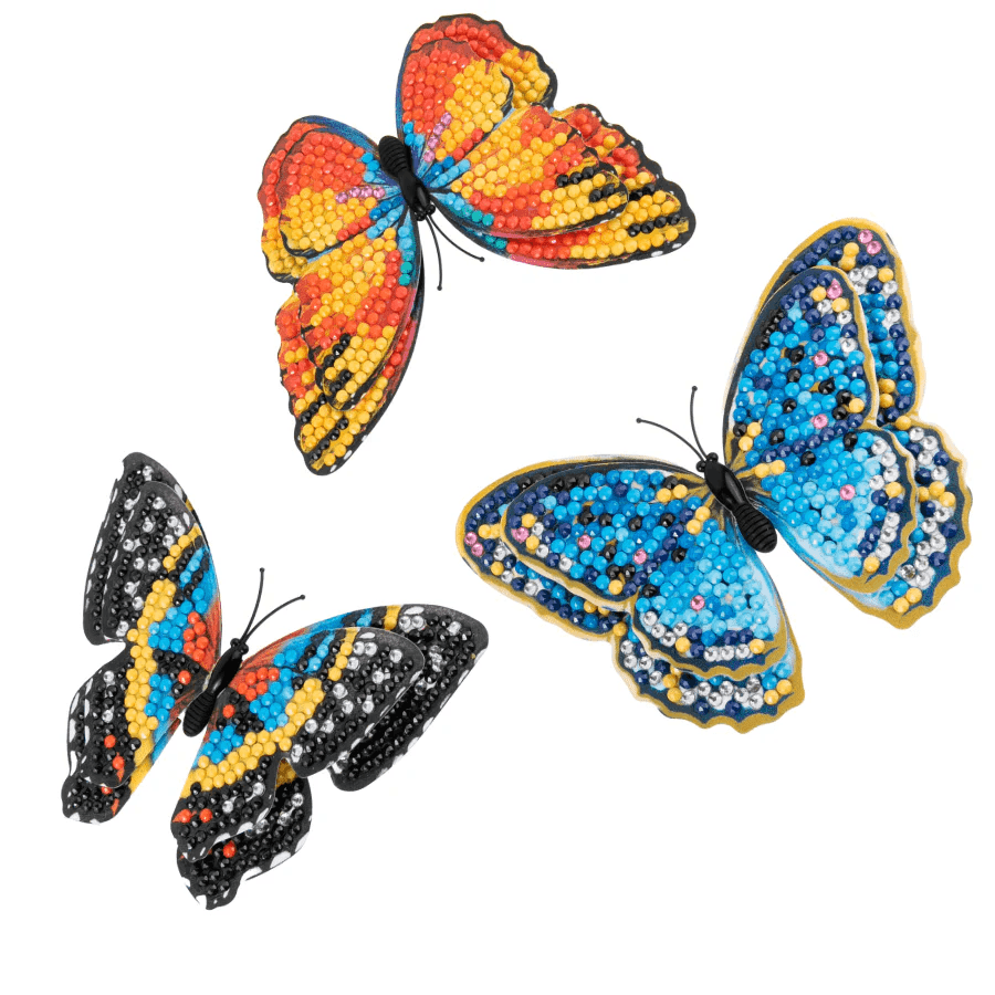 Produktbild Craft Buddy - Crystal Art Diamond Painting 3D Butterflies Decoration Kit - 3er Satz 3 von 6