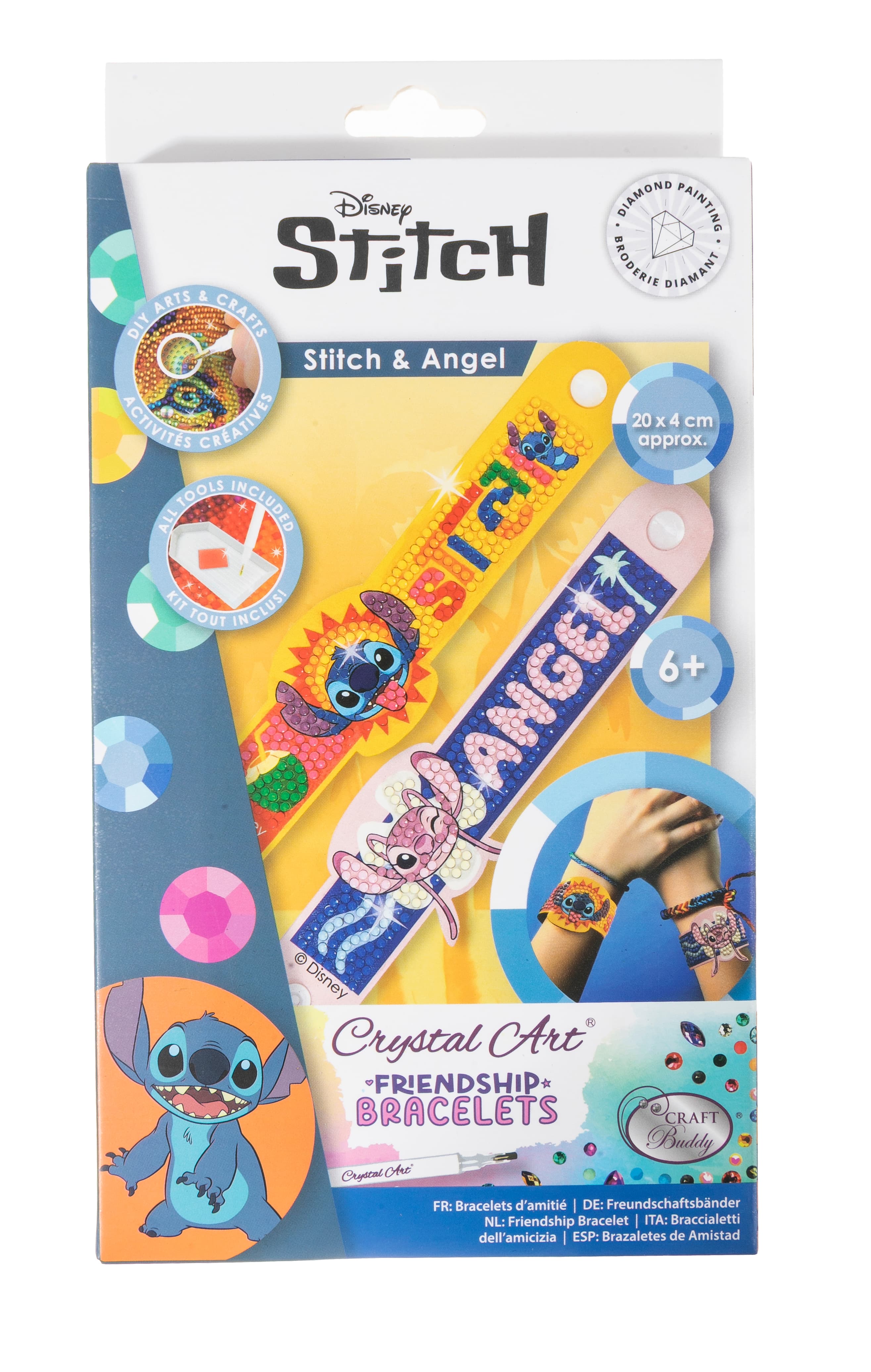 Craft Buddy - Crystal Art Diamond Painting Armband Disney Stitch&Angel