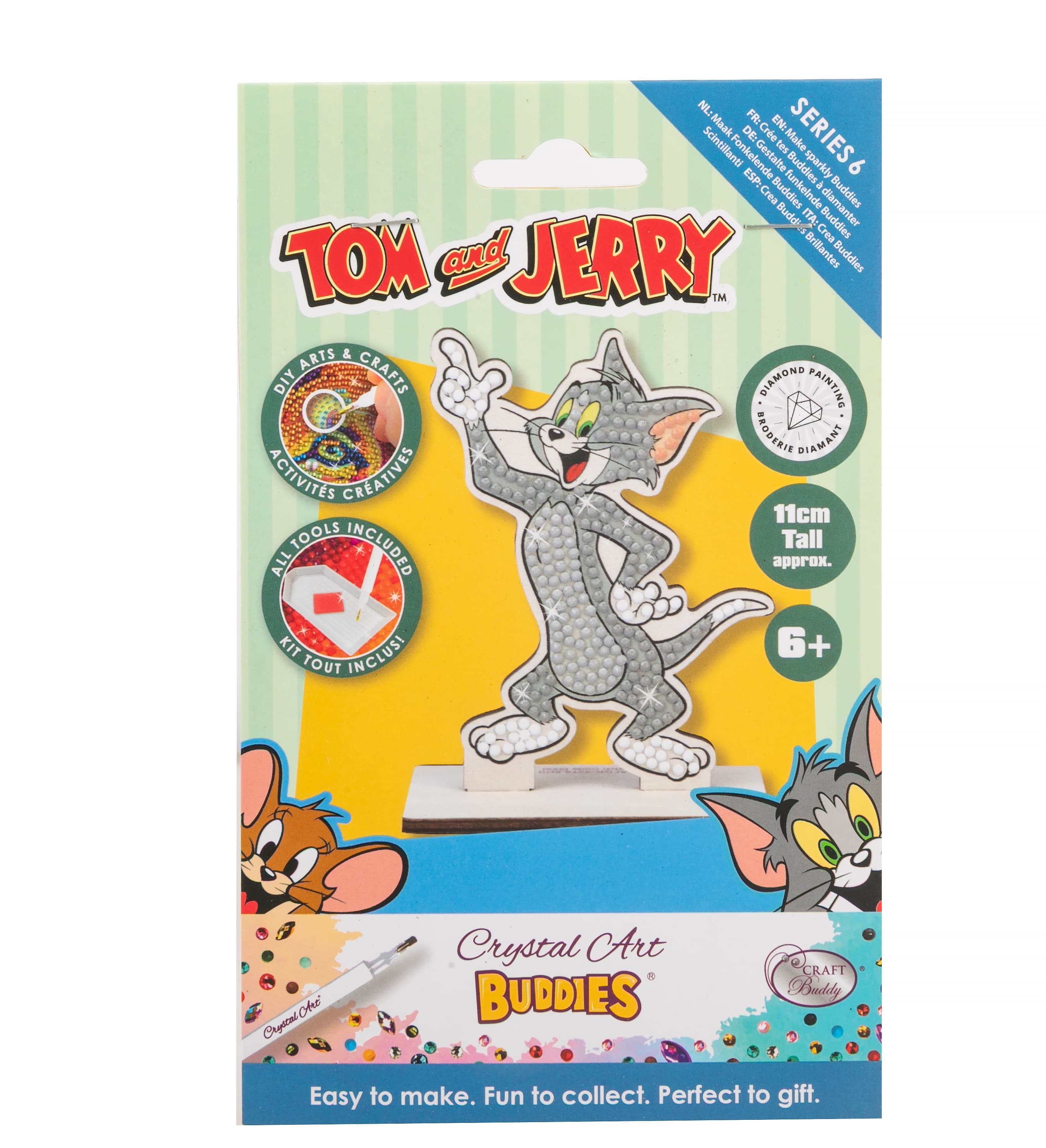 Craft Buddy - Crystal Art Diamond Painting Budgy  Looney Tunes Tom