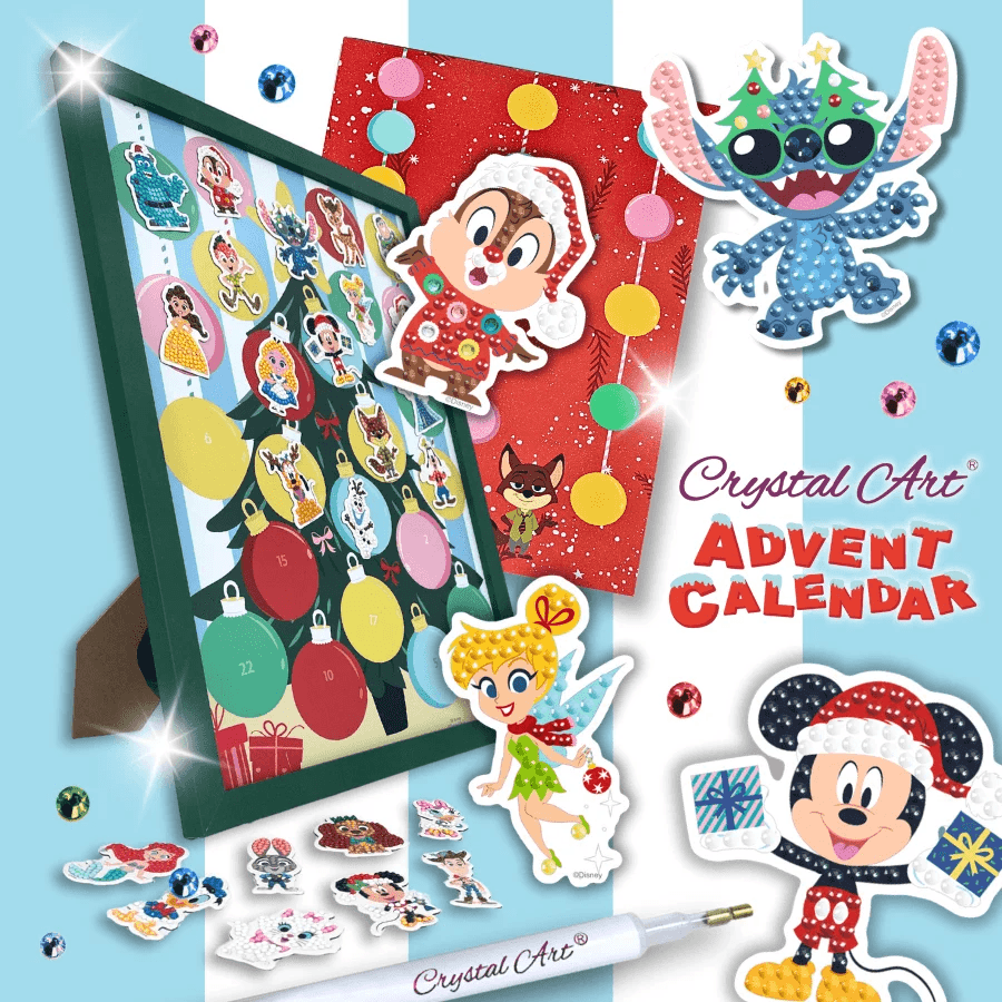 Craft Buddy Crystal Art Disney Adventskalender 2026 mit 24 Magnetfiguren