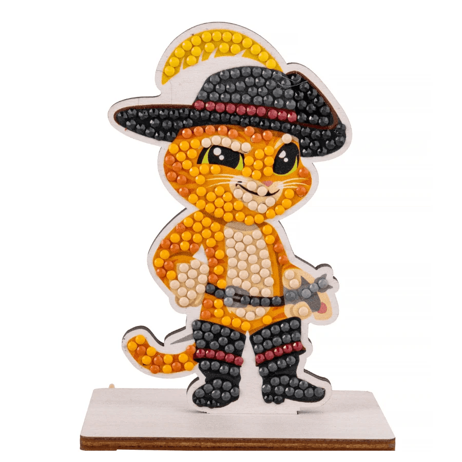 Craft Buddy - Crystal Art Diamond Painting Buddies Der gestiefelte Kater Shrek Diamond Painting Bastelset