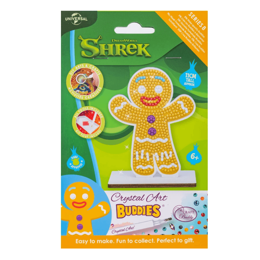 Craft Buddy - Crystal Art Diamond Painting Buddies Lebkuchenmann Shrek Diamond Painting Bastelset