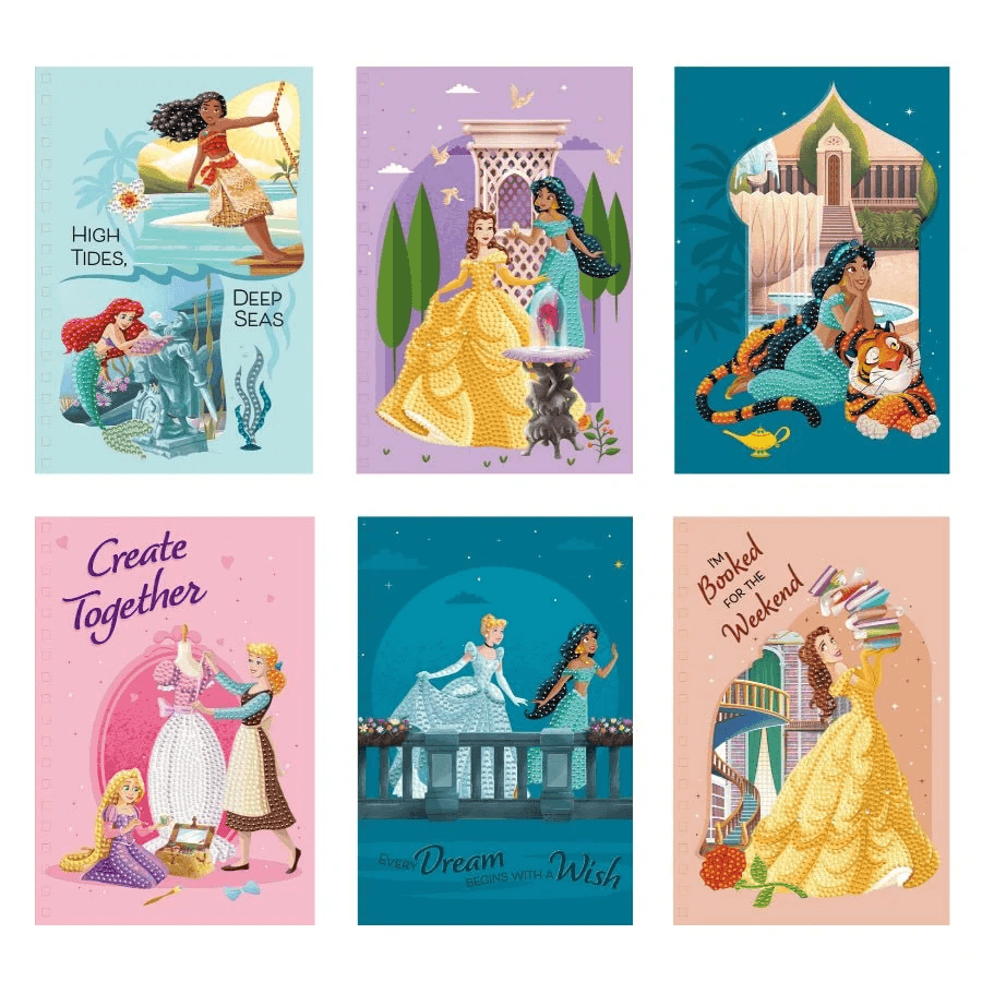 Craft Buddy - Crystal Art Diamond Painting Disney Princess Crystal Art Sparkle Studio Bastelbuch