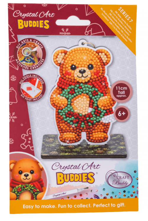 Craft Buddy - Crystal Art Diamond Painting  Buddies Weihnachtsbär Diamond Painting Bastelset