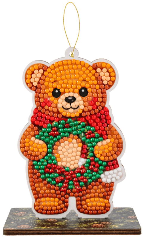 Craft Buddy - Crystal Art Diamond Painting  Buddies Weihnachtsbär Diamond Painting Bastelset