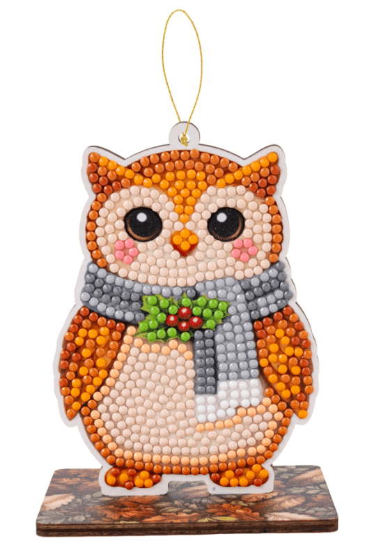 Craft Buddy - Crystal Art Diamond Painting Buddies Weihnachtseule Diamond Painting Bastelset