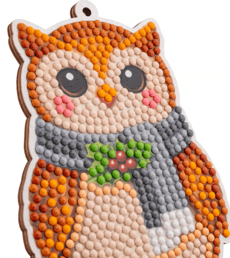 Craft Buddy - Crystal Art Diamond Painting Buddies Weihnachtseule Diamond Painting Bastelset