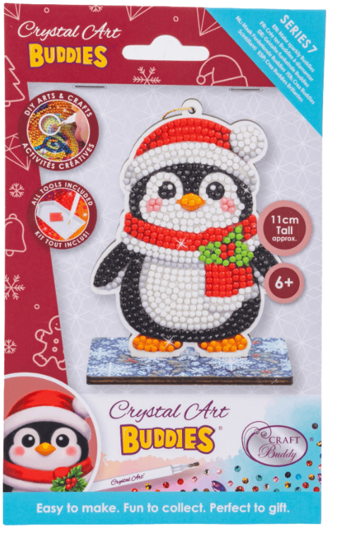 Craft Buddy - Crystal Art Diamond Painting Buddies Weihnachtspinguin Diamond Painting Bastelset