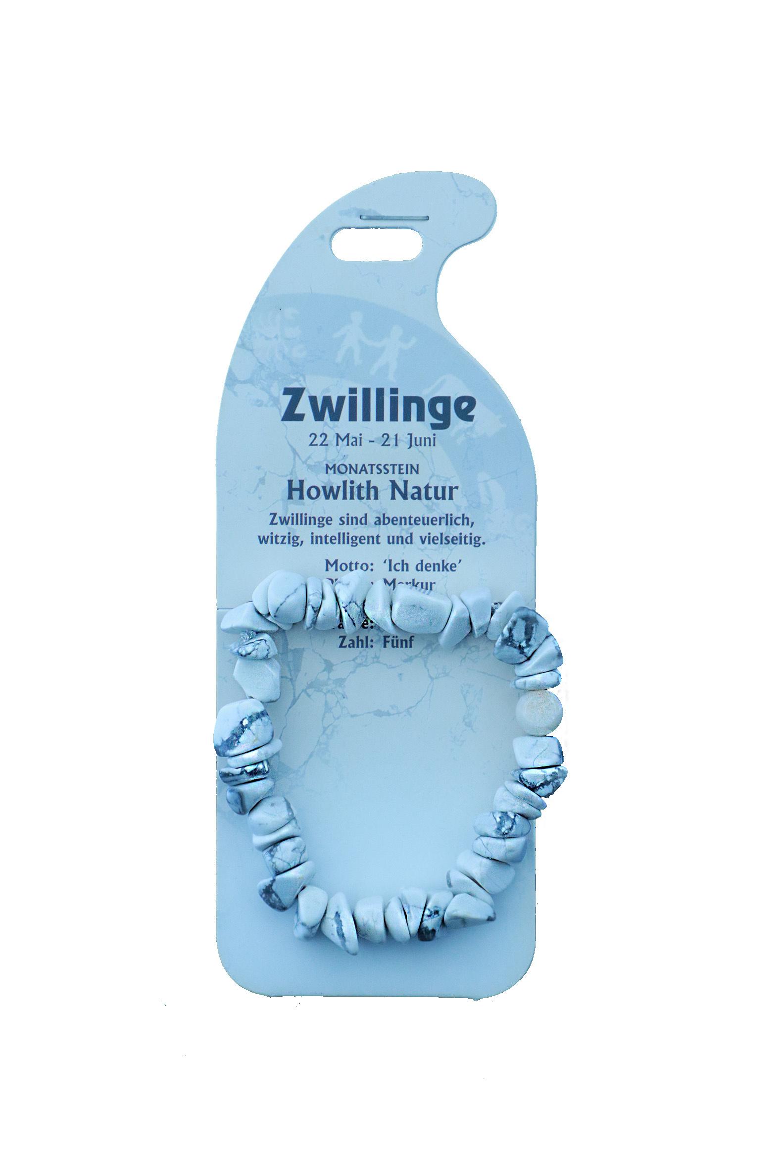 Armband Zwilling - Howlith natur
